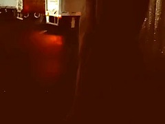 Verga grande, Negro, Coche, Ébano, Gay, Al aire libre, Público