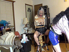 Leie, Sadomasochismus, Paar, Domination, Transe, Transfrau, Strümpfe, Titten