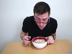 Beauté, Blonde, Sucer une bite, Plantureuse, Tromperie, Époux mari, Cuisine, Chatte