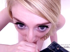 Enthousiasteling, Blond, Pijpbeurt, Lul, Hardcore, Gezichtspunt, Tiener, Tieten likken