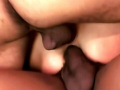 Éjaculation interne, Tir de sperme, Double pénétration anale, Double pénétration, Lesbienne, Léchez, Orgie, Collant