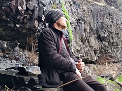 Amateur, Tir de sperme, Homosexuelle, Masturbation, De plein air, Solo