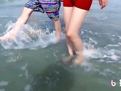 Asiatique, Nana, Plage, Sucer une bite, Hard, Actrice du porno, Adolescente, Nénés