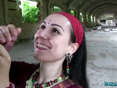 Enthousiasteling, Mooie dikke vrouwen, Pijpbeurt, Sperma, Buiten, Gezichtspunt, Openbaar, Billekoek