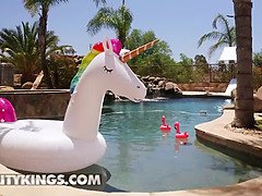 Twelve Of The Hottest Pornstars In The Industry Get Together In A Huge House For A Steamy Orgy