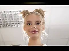 Daddy4k. naughty blonda is displaying her thick xxx experience at the job casting