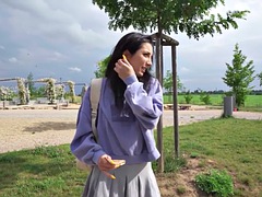 Leie, Tussi, Grosser schwanz, Grosse titten, Hardcore, Öffentlich, Schlampe