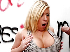 Good dick-sucking session with a pretty busty blondie Heidi Hollywood