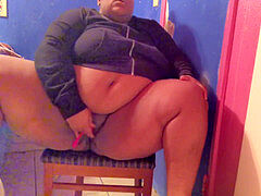 Gorda, Verga grande, Negro, Ébano, Latina, Masturbación, Solo, Juguetes