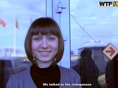 Braunhaarige, Geld, Öffentlich, Flotter dreier