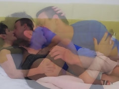 Pijpbeurt, Sperma in gezicht, Rijpe lesbienne