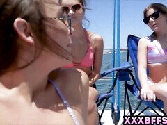 Blair Williams gets her tight pussy drilled by Captain Dick's big cock on the deck