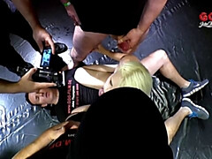 Ashlee Cox's cum swallow bukkake clip by Erotic Planet