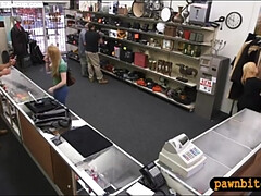 Curvy shemale Baitong gives head and ass fucked on sofa