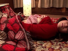 Braunhaarige, Süss, Kleid, Fingern, Behaart, Hd, Japanische massage, Muschi