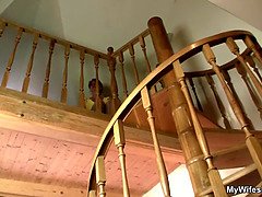 Tromperie, Lunettes, Énorme, Maman, Jarretelles, Adolescente, Nénés