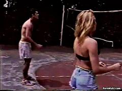 Beautiful and hot blonde with a big tail moaning and cumming, giving her pussy and very tasty spit in gang bang: Porn