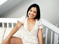 Grosser schwanz, Blasen, Braunhaarige, Hundestellung, Natürlichen titten, Zierlich, Jungendliche (18+), Titten