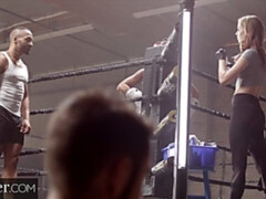Блондинки, Минет, Двойное проникновение, Спортзал, Бритые, Молоденькие, Втроем, Сиськи