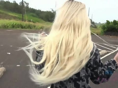 Enthousiasteling, Badkamer, Strand, Blond, Vriendin, Kut duiken, Geschoren, Tieten likken