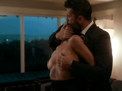 Pijpbeurt, Bruinharig, Hondjeshouding, Sperma in gezicht, Hd, Natuurlijke tieten