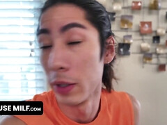 Natasha Nice's Stepson Takes Advantage of Her Perfect Natural Tits