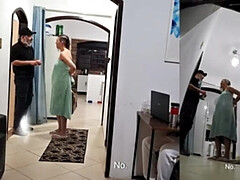 Naughty Wife Cheats On Husband With Delivery Guy - Blowjob & Creampie Fuck