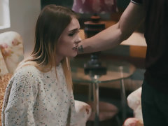 Braunhaarige, Spermaladung, Kehlenfick, Füsse, Lecken, Zierlich, Muschi, Titten