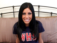 Fit 19 yr old darkhaired babe coed with abs suck knob