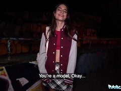 Hot French Model is more than happy to get fucked by a stranger in public