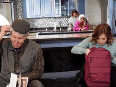 Amerikaans, Grote mammen, Pijpbeurt, Hondjeshouding, Brillen, Doordringend, Tieten likken, Vrouw