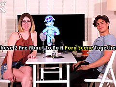 Gros cul, Grosse bite, Gros seins, Blonde, Sucer une bite, Collège université, Gorge profonde, Lunettes