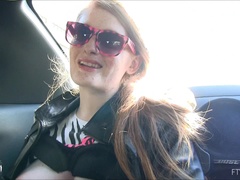 Kleid, Absätze, Massage, Öffentlich, Solo, Spielzeuge