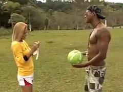 Brazilian football break: Blowjob, Babe Big Dick Porn