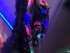 Bekleidet, Verein, Tanzen, Puppe, Interrassisch, Party, Satin, Swingers