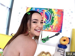 Kont, Rondborstig, Sperma, Lul, Hd, Natuurlijk, Natuurlijke tieten, Anaal likken