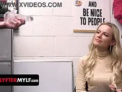 Blondine, Blasen, Hd, Polizei, Reiten, Schreiend, Sich ausziehen, Ehefrau