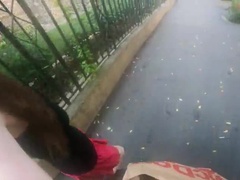 Grote kont, Pop, Eten, Handbeurt, Buiten, Openbaar, Tiener, Trio