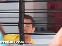 Kyle Mason joins in on a wild 3some with Katie Kush & Leana Lovings