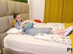 18 jaar, Pijpbeurt, Bruinharig, Sperma, Tsjechisch, Vriendin, Twee staartjes, Tiener