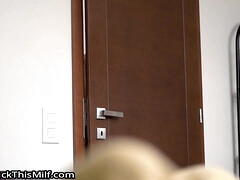 Stepmom Shalina Devine Catches Stepson Masturbating & offers a helping hand - POV homemade video