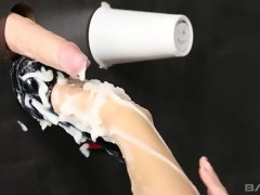 茶髪の, ヨーロピアン, フェティッシュ, 下着, オナニー, ピアス, 一人, おもちゃ