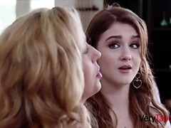 Stepmom enjoys watching redhead teen stepDAUGHTER & stepSON fuck- Rosalyn Sphinx