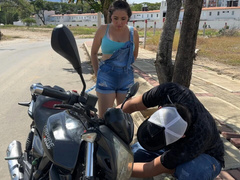 Big Ass Biker Girl Gets Hardcore Anal Fuck After Roadside Help - ManuelaAlvarez