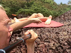 Openbaar, Alleen, Tiener, Tieten likken