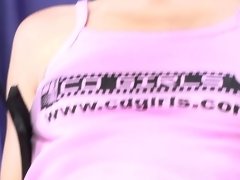 Faith is fucked in a swing by a sex machine