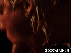 Pretty babe rides big cock reverse cowgirl after deepthroat