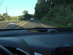 Amateur, Blonde, Exhib, Masturbation, De plein air, Public, Douche, Fumer