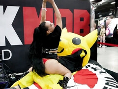 Kont, Grote kont, Pijpbeurt, Hd, Latijnse vrouw, Lesbisch, Openbaar