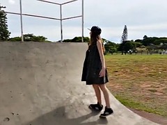 Sex vibrator in public skate park